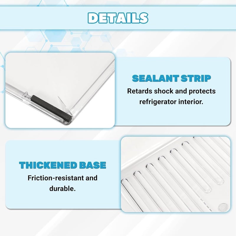 Kojem 2188656 Replacement Crisper Drawer (Upper) Compatible with Whirlpool Kenmore Refrigerator Upper Bin with Humidity Control Plastic (PS) Clear - Image 4